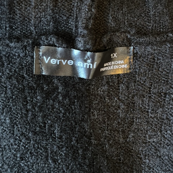 NWT Verve‎ Ami Black Long Hooded Sweater Vest in Size 1X - Picture 14 of 14